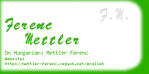 ferenc mettler business card